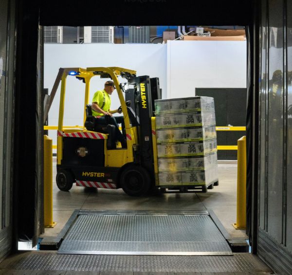 Forklift loading materials